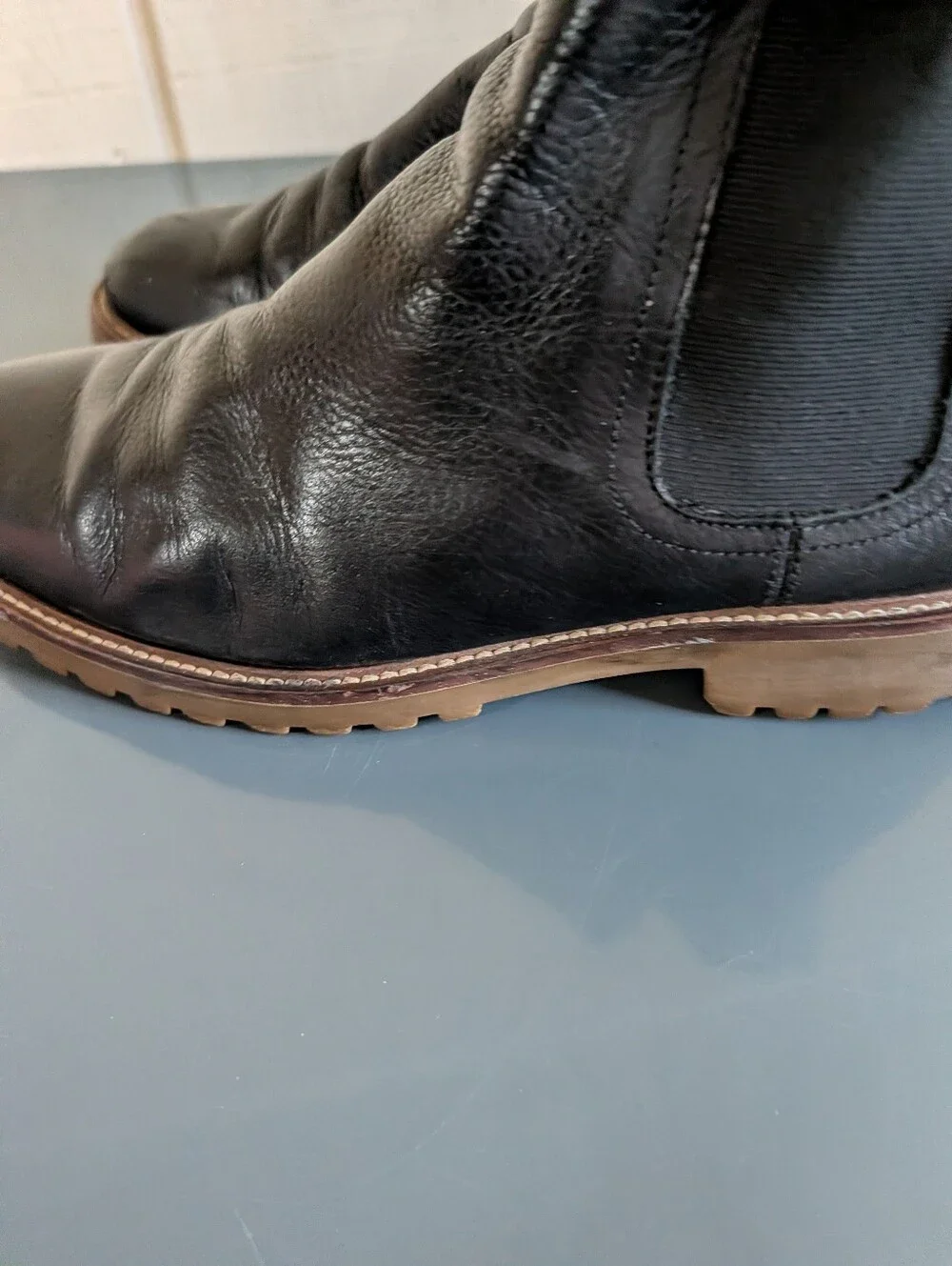 Banana Republic Tanner Black Leather Mens Chelsea Boot 8